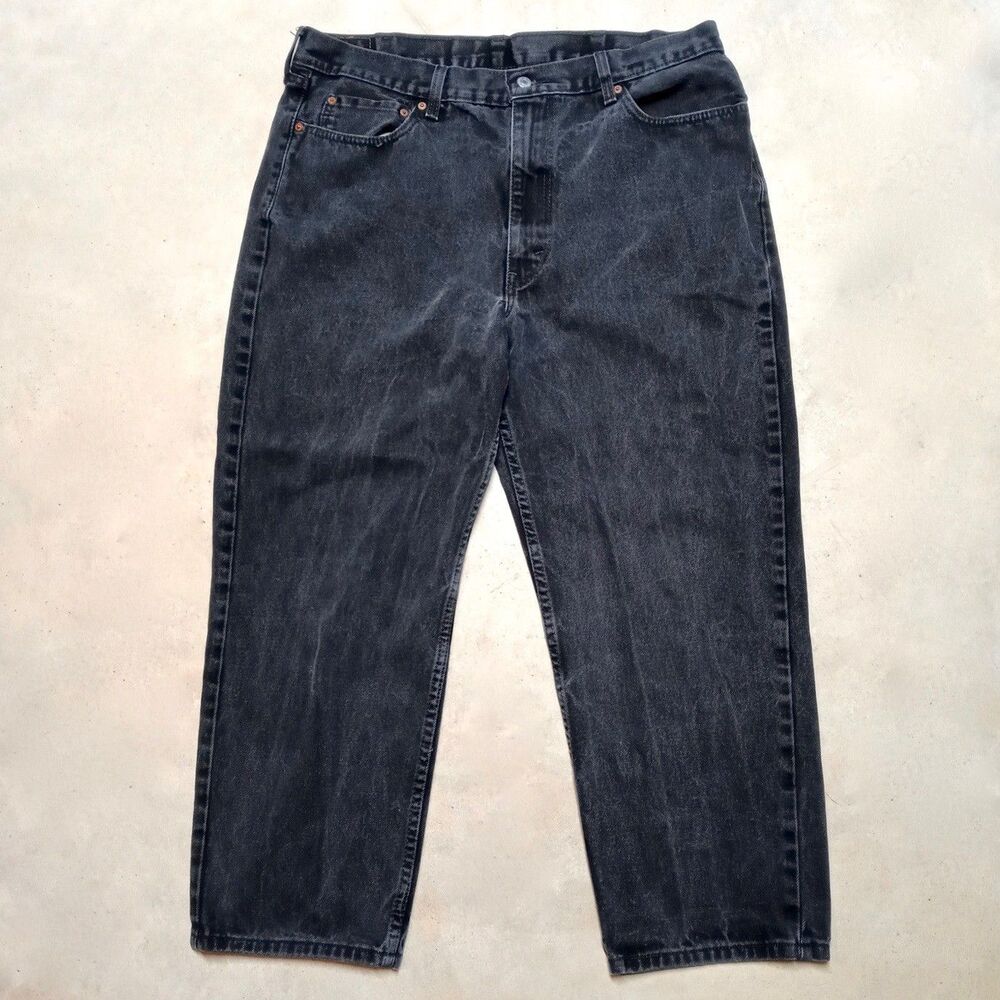 Levi's 550 Jeans Men's 40x30 (Fits 38x28) Relaxed Straight Faded Grunge Denim